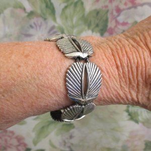 TORTOLANI Sterling Plate Classic Link Bracelet~ Designer VINTAGE Silver Bracelet